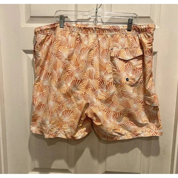 Tommy Bahama Relax orange/white men's swim shorts with safety briefs size XXL - Picture 6 of 8